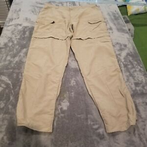 Royal Robbins Women's Zip-Off Convertible Cargo Pants Size 16 Long Length Khaki