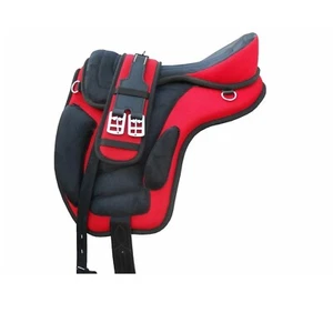 Treeless Synthetic Freemax Horse English Saddle Red Color 10" to 19" in F/Ship. - Picture 1 of 7