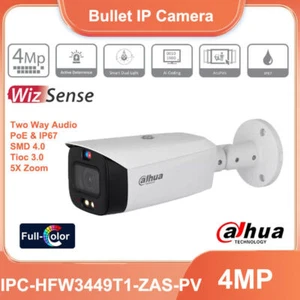 Cámara IP Dahua IPC-HFW3449T1-ZAS-PV 4MP Doble Luz 2 Vías Talk SMD4.0 PoE Bullet - Imagen 1 de 12