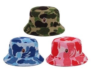 A BATHING APE Men's Goods ABC CAMO PILE JACQUARD BUCKET HAT 1L30181001 - Picture 1 of 24