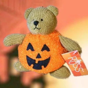 Russ Costume Critter Halloween Bear Jack O'Lantern Pumpkin Beanie - Picture 1 of 5
