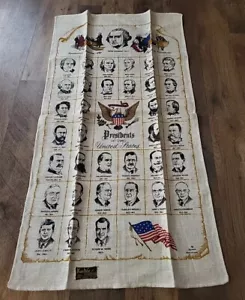 Toalla de té de lino de cocina R Batchelder de colección presidentes de Estados Unidos Washington a Nixon - Imagen 1 de 12