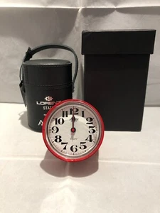 Lorenz Static Tischuhr Stahl ROT -Schmuck Ottaviani Rom - Bild 1 von 8