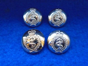 4 X ERII ROYAL ARMY MEDICAL CORPS 25MM ANODISED BUTTONS, TKS - Picture 1 of 4