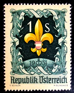 Austria 1s, Scott# 576, MNH, Boy Scouts 7th World Jamboree - Picture 1 of 2