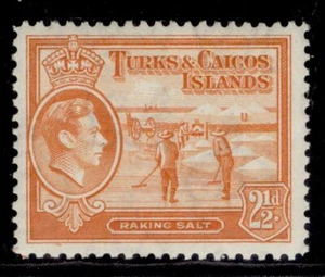 TURKS & CAICOS ISLANDS GVI SG199, 2½d yellow-orange, LH MINT. Cat £13. - Picture 1 of 1