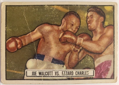 1951 TOPPS RINGSIDE #85 JOE WALCOTT VS. EZZARD CHARLES BOXING CARD - Image 1 of 2
