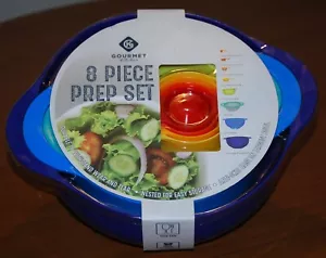 "Blue Mixing Bowl" Gourmet Home 8pc Different Color Prep Set - Picture 1 of 10