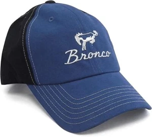 Ford Bronco Logo Baseball Cap Car Auto Racing Hat Blue Black Officially Licensed - Picture 1 of 3