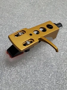 TECHNICS STYLE GOLD Headshell JAPAN Cartridge COMBO with new Diamond Stylus - Picture 1 of 4
