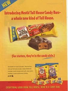 Barra de caramelo Nestlé Toll House 2004 anuncio de colección 10x8 pulgadas página completa multicolor - Imagen 1 de 6