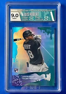 2020 Topps X Steve Aoki Blue Frosting SSP Luis Robert RC Rookie 49/77 #100 HGA 9 - Picture 1 of 4
