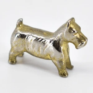 Vintage Monopoly Scottie Terrier Dog Replacement Gold Tone Game Piece Token - Imagen 1 de 5