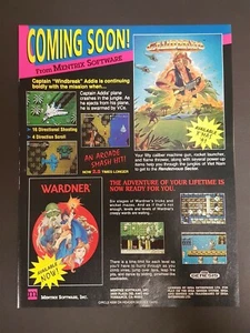 Anuncio impreso Wardner & Caliber.50 Sega Genesis arte original 8,5"x11" - Imagen 1 de 1