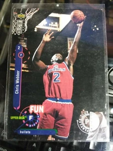 1995-96 Collectors Choice Players Club Platinum Chris Webber Salón de la fama Balas Diversión 194 - Imagen 1 de 5
