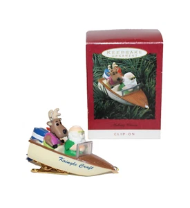 Hallmark Keepsake Ornament Making Waves-Santa in a Speedboat-Clip-on 1993 - Imagen 1 de 9