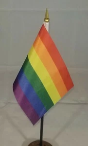 Gay Pride LGBTQ+ Rainbow Flag 4"x 6" - Picture 1 of 2