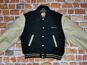 Redskins Vintage College Jacket Navy Blue Beige Varsity Size L Tip Top - Picture 1 of 9