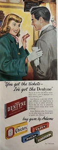 1948 Dentyne Chewing gum di Adams Clove Black Jet Beemans biglietti pubblicità stampa vintage - Foto 1 di 1