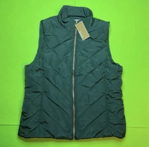 MICHAEL KORS Women’s Sleeveless Vest Size Medium Green w/Gold MSRP $125.00 - Picture 1 of 4