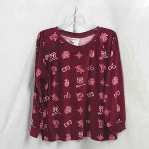Harry Potter Shirt Hogwarts Soft Fleece Sleepwear Top, size Large (12-14) - Picture 1 of 5