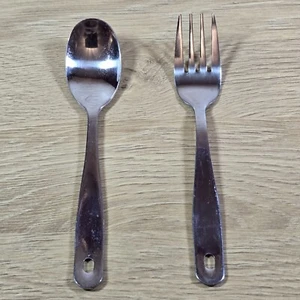 Vintage Cochlans Stainless Flatware Child/Baby Set Fork Spoon Silver Tone - Picture 1 of 3