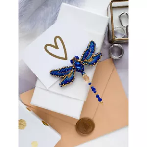 Dragonfly brooch beading embroidery kit *** FREE SHIPPING statement handmade - Picture 1 of 3