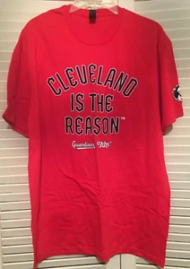 CLEVELAND GUARDIANS BASEBALL SHIRT ADULT XL RED T-SHIRT Cleveland is the Reason - Picture 1 of 5