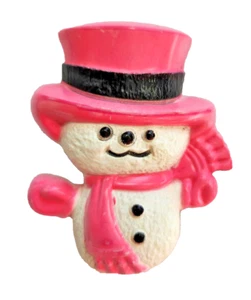 Avon FRAGRANCE GLACE Pin WEE WILLY WINTER SNOWMAN Vintage 1974 Brooch EMPTY - Picture 1 of 4