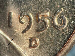 1956 D & S Lincoln Wheat Cent WDMM-001, FS-511 - Displaced S Mint Mark