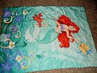 #5J Vintage Disney The Little Mermaid Microfiber Toddler bed Comforter Blanket