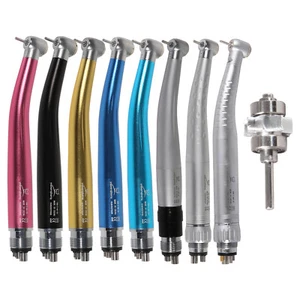 Pieza de mano dental (fibra óptica LED) turbina de alta velocidad 4/6 orificios / color sin LED - Imagen 1 de 28
