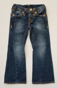True Religion Girl's w/Flap Ripped Flare Bell Blue Jeans Size 5 - Picture 1 of 9