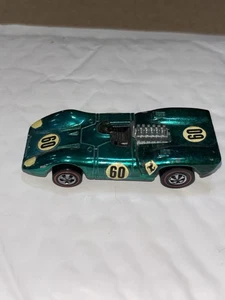 1969 Hot Wheels Redline Ferrari 312P Tough Green US Black Interior Original Cond - Picture 1 of 19