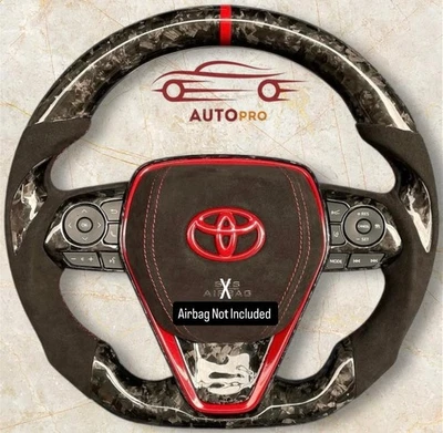 Volante personalizado de fibra de carbono forjado para Toyota Camry (2018-2024) Foto 1 de 4