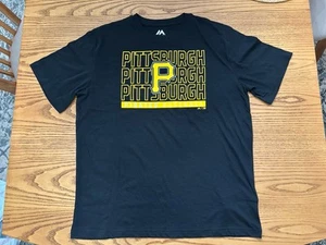 CAMISA DE BÉISBOL PITTSBURGH PIRATAS MLB MAJESTUOSA PARA HOMBRE MANGA CORTA XL NUEVA SIN ETIQUETAS - Imagen 1 de 3
