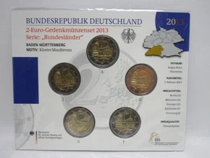 Juego de monedas - 2 € juego de monedas conmemorativas 2013 ADFGJ "Kloster Maulbronn" ST en Bl.  GS8307 - Imagen 1 de 2
