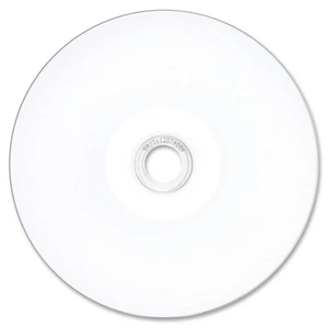 Blank WHITE CD-R 52x Recordable Disc CDR Media 700MB Inkjet w/ Paper sleeve - Picture 1 of 4
