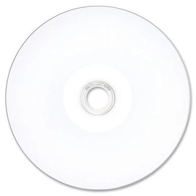Blank WHITE CD-R 52x Recordable Disc CDR Media 700MB Inkjet w/ Paper sleeve - Image 1 of 4