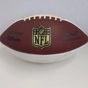 Wilson NFL calcio composito ufficiale pannello bianco firmato pallone display The Duke - Foto 1 di 8