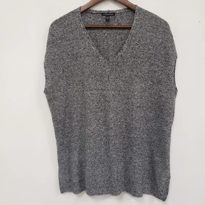Suéter sem mangas Eileen Fisher Lagom linho orgânico tamanho grande praia - Imagem 1 de 4