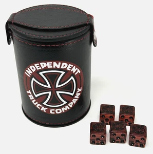 Independent Truck Company Shake EM Up 5 Würfel Yahtzee Set schwarz Tasse Aufbewahrung gebraucht - Bild 1 von 10