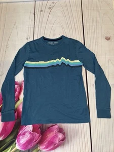 Patagonia Shirt Boys Size XXL (16-18) Capilene Cool T Shirt Long Sleeve Green - Picture 1 of 3