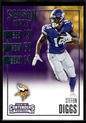 2016 Panini Contenders Stefon Diggs Minnesota Vikings #38 - Image 1 of 2