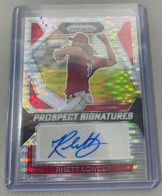 Rhett Lowder Autograph /199 Pulsar Prospects - 2024 Panini Prizm Cincinnati Reds - Image 1 of 3