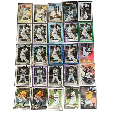 Oneil Cruz Pittsburgh Pirates Topps Bowman Card Lot Parallels #ed Chrome Inserts - Image 1 of 4