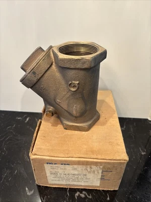 NEW OPEN BOX- ITT Grinnell Bronze Y Swing Check Valve Fig. 3300 2" 125SWP 200WOG - Image 1 of 4