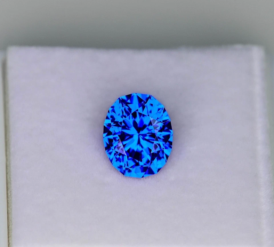 10.44 Ct Rare Natural GIE Certified Ceylon Blue Sapphire Oval Cut Loose Gemstone - Image 1 of 2