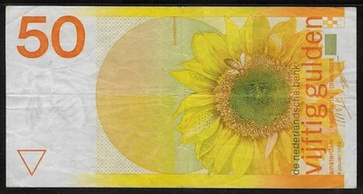 Netherlands 1982 50 Gulden P 96 Brown Tones Fine- - Image 1 of 2