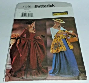 Vestido Colonial Élite Francesa Años 1800 Chal Disfraz Costura Patrón Vestido 12-16 - Imagen 1 de 4